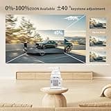 Mini Projector with 270°Rotatable, 1080P 300 ANSI, Built-in Stand Projector Outdoor Home Theater Projector with Android TV 13, Wifi 2.4G/5G, Auto Keyston Suitable for home, office, and outdoor 5