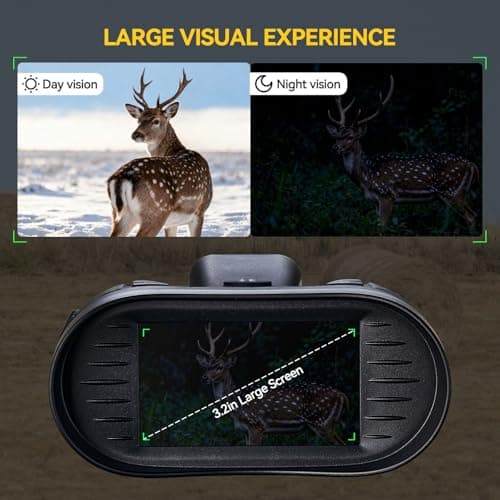 Night Vision Binoculars for Adults with Rangefinder & 4K HD Camera, 8X Digital Zoom, Full Dark Infrared Vision, Waterproof,Rechargeable for Hunting 5
