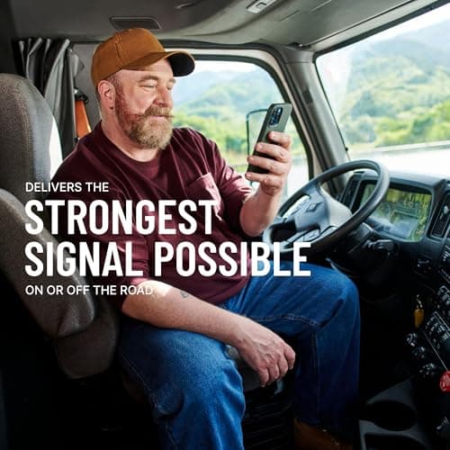 weBoost Drive Reach OTR - Cell Phone Signal Booster for Trucks and SUVs | Boosts 5G & 4G LTE for All U.S. Carriers - Verizon, AT&T, T-Mobile & more | Made in the U.S. | FCC Approved (model 477154) 4