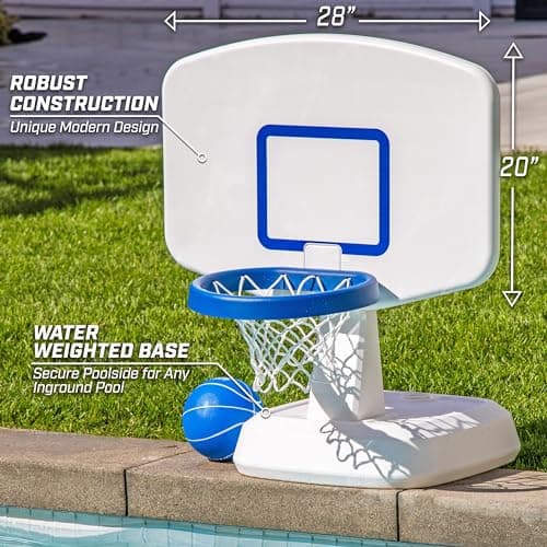 GoSports Splash Hoop Classic Swimming Pool Basketball Game - White 2