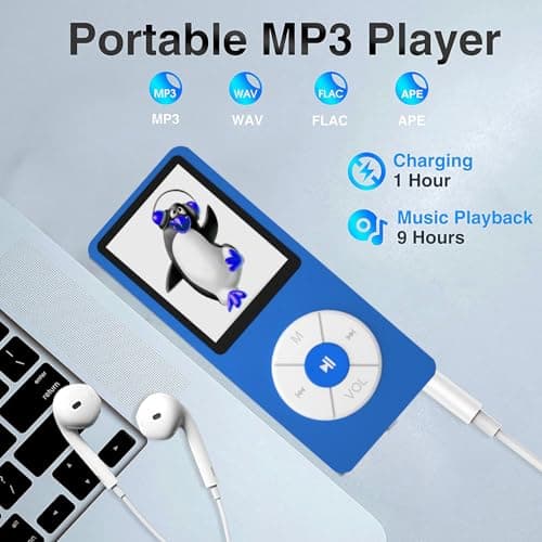 MP3 Player with 32GB TF Card,Built-in HD Speaker,Portable HiFi Music Player with Video/Voice Recorder/FM Radio/Photo Viewer/E-Book Player for Kids 3