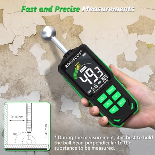 Pinless Moisture Meter for Drywall for Wood and Wall; Ball type Moisture Readers 4