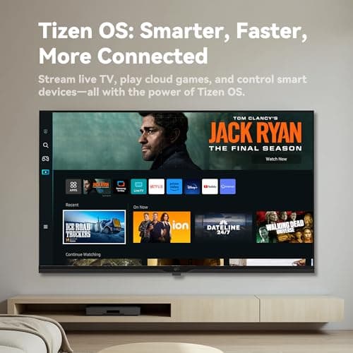 FPD 43 Inch Smart TV, 1080P Full HD Powered by Tizen OS Compatible with Dolby Audio, HDR 10, HDMI, WiFi, Bluetooth, Flat Screen Television (AT43-P1, 2025) 2
