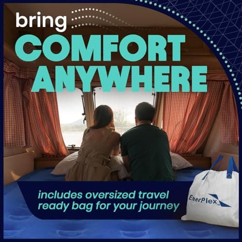 EnerPlex Twin Air Mattress with Built-in Pump - 16 Inch Double Height Inflatable Mattress for Camping, Home & Portable Travel - Durable Blow Up Bed with Dual Pump - Easy to Inflate/Quick Set Up﻿ 5