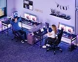 Coleshome 66" L Shaped Gaming Desk, Corner Computer Desk, Sturdy Home Office Computer Table, Writing Desk, Larger Gaming Desk Workstation, Black 4