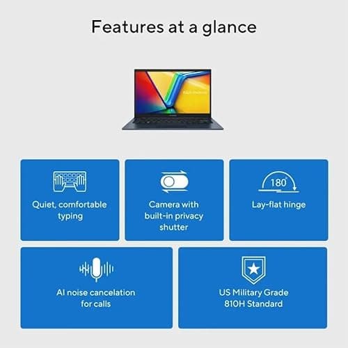 ASUS Vivobook 14" FHD Laptop Computer, Intel 10-Core i5-1334U (Beat i7-1250U), 24GB RAM 1TB SSD，NumberPad, Private Webcam, WI-FI 6, Win 11, W/Accessories,for College Students and Business 3