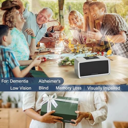 SavvyBloom Simple Music Player for Seniors, Audiobook Player Easy to Use with Large Button for Elderly with Dementia, Blind, Alzheimer's, No Need WiFi/Bluetooth, with 32GB TF Card, Gray 5
