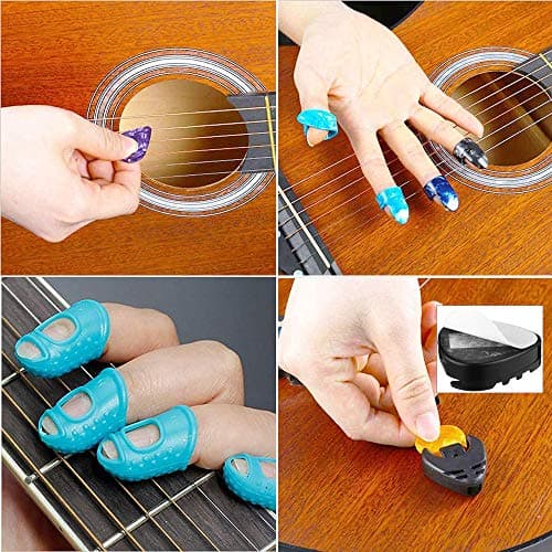 NERECNDENS 66PCS Guitar Accessories Kit, Acoustic Changing Tool, Including Guitar Acoustic Strings, Picks, Capo, String Winder&Cutter, Tuner, Bones, for Players and Beginners 3