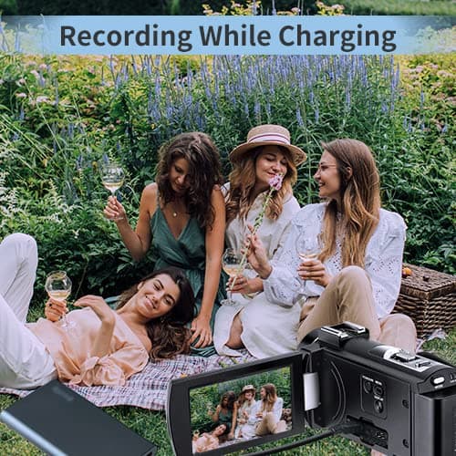 ORDRO Video Camera Camcorder 1080P 30FPS Digital Camera, IR Night Vision Vlogging Kids Video Camera for Beginners YouTube, 3.0'' IPS Screen 18X Zoom Camcorder with 16G Card, 2 Batteries 3