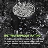 EWA Travel Case Packed, A106 Pro Portable Bluetooth Speaker with Custom Bass Radiator, Brief Design, IP67 Waterproof, Perfect Mini Speaker for Shower, Room, Bike, Car (Black) 4