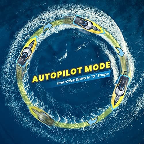 DEERC 16 inch Fast Brushless RC Boat, 30+mph, Self-righting Remote Control Racing Speed Boat, 2.4Ghz Water Toy for Lakes & Pools Summer Toys Gift for Adults, Kids & Boys 5