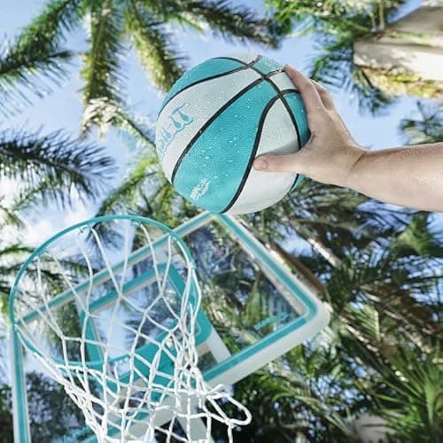 DUNNRITE Products 9" Diameter Regulation Aqua B110 Pool and Lake Water Basketball, Waterproof 5
