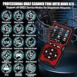 OBD2 Scanner Diagnostic Tool, Check Engine Code Reader OBD2 Scanner with Reset, Mode 6, Mode 8 & I/M Readiness, Auto Check Engine Light Car Diagnostic Scan Tool for All OBDII Car Since 1996 2