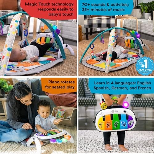 Baby Einstein 4-in-1 Kickin' Tunes Music and Language Play Gym and Piano Tummy Time Activity Mat 5
