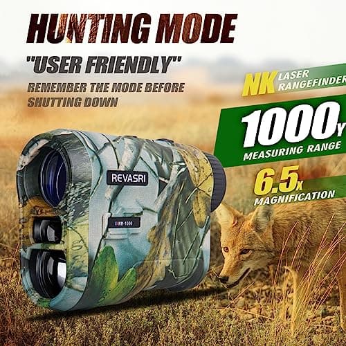 REVASRI Hunting Laser Rangefinder with Rechargeable Battery 1000 Yards Hunting Range Finder with Target Acquisition Technology Easy-to-Use Clear Accurate Rangefinders for Hunters 4