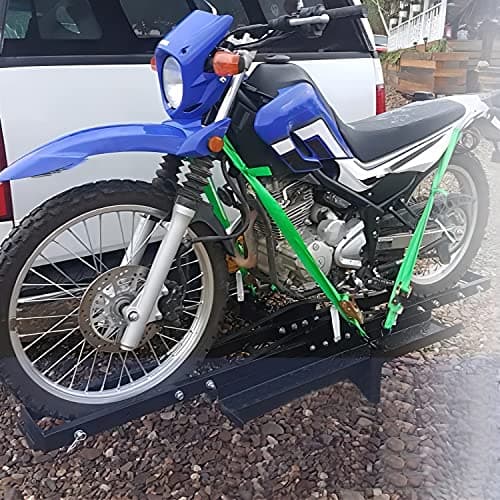 EGO BIKE 600LBS Steel Motorcycle Scooter Dirtbike Carrier Hauler Hitch Mount Rack Ramp Anti Tilt 4