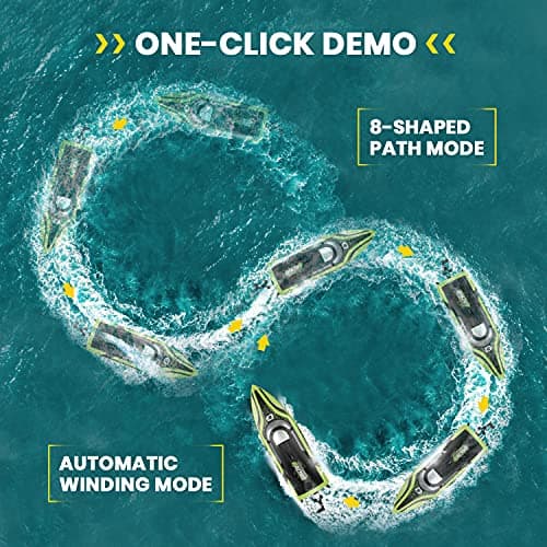 DEERC RC Boat with LED Light, 30+ Mins, Self Righting Remote Control Boat for Pools & Lakes, 20+ MPH, 2.4GHz Racing Boats, 2 Battery, Pool Toys for Kids, Radio Controlled Watercraft 5