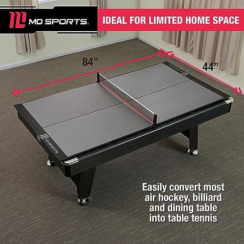 MD Sports 4-Piece Table Tennis Tabletop, Gray & Black (Midsize Conversion Top), 84'' (TT409Y19003) 2