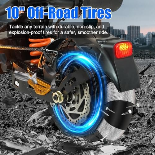 Dual Motor Off Road Electric Scooter for Adults – 5000W Fast E Scooter, 45 Miles Long Range, 45 MPH Max Speed, 52V 25.6Ah Battery, Heavy Duty 400 LB Capacity, Foldable Design with Full Suspension 5