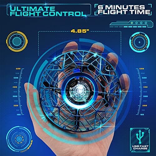 Force1 Scoot Pro Hand Operated Drone for Kids or Adults - Induction Hands Free Motion Sensors Mini Drones with Bright LED Projection, 360 Flips, Easy Indoor Small UFO Flying Orb Ball Drone Toy 4