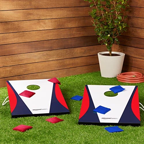 Amazon Basics Cornhole Set, Blue/Red 5