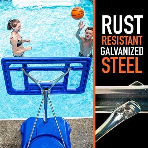 Franklin Sports Pool Basketball Hoop - Waterproof Mini Hoop for Poolside - Portable 30" Kids Basketball System - Steel Construction - All Ages 4