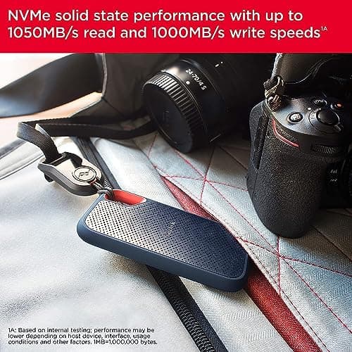 SanDisk 2TB Extreme Portable SSD - Up to 1050MB/s, USB-C, USB 3.2 Gen 2, IP65 Water and Dust Resistance, Updated Firmware - External Solid State Drive - SDSSDE61-2T00-G25 3
