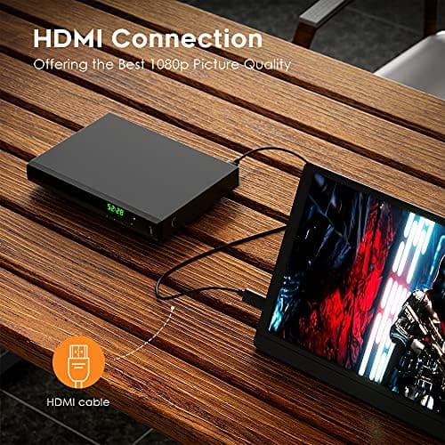 Blu Ray DVD Player, 1080P Home Theater Disc System, Play All DVDs and Region A 1 Blu-Rays, Support Max 128G USB Flash Drive + HDMI/AV/Coaxial Output + Built-in PAL/NTSC with HDMI/AV Cable 3