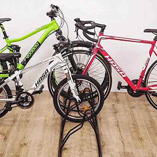 CyclingDeal Bicycle Floor Parking Rack Stand - for Mountain MTB Road Bike - Indoor Home Garage Storage - Classic 6 Bikes 2