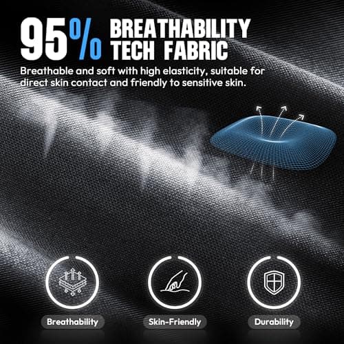 Dowinx Fabric Gaming Chair, Ergonomic Computer Chair with Footrest and Pocket Spring Cushion, Height Adjustable Video Gamer Chair with Lumbar Support for Adults, Black 3