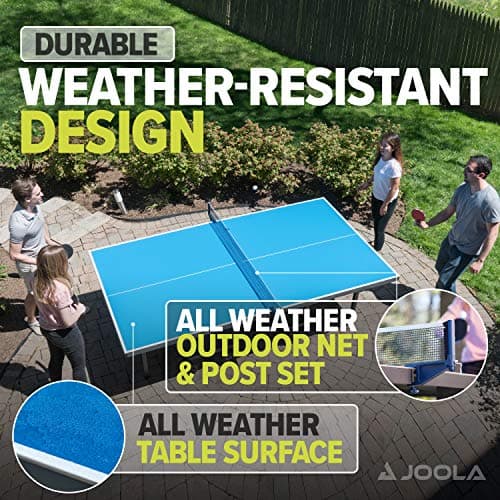 JOOLA Nova Pro Plus Indoor/Outdoor Table Tennis Table with Weatherproof 4