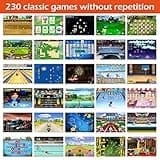 TaddToy 16 Bit Handheld Game for Kids Adults, 3.0'' Large Screen Preloaded 230 HD Classic Retro Video Games with USB Rechargeable Battery & 3 Game Cartridges for Birthday Gift for Kids 4-12 (Black) 4