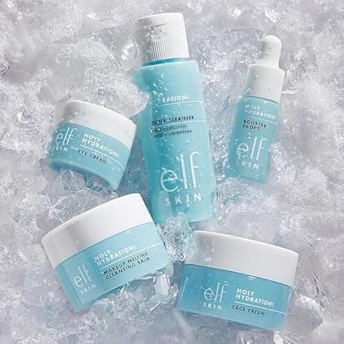 e.l.f. SKIN Holy Hydration! Hydrated Ever After Skincare Mini Kit, Cleanser, Makeup Remover, Moisturizer & Eye Cream For Hydrating Skin, Airplane-Friendly Sizes 3