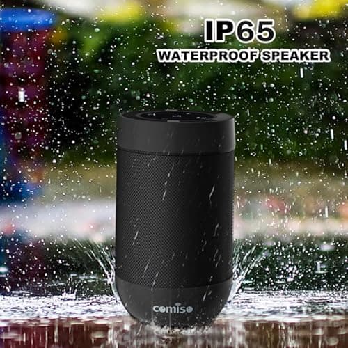 Bluetooth Speaker, Portable Bluetooth Speakers with Wireless Stereo Pairing, Built in Mic, 360° HD Sound,IP65 Waterproof Speaker,Support TF Card, for Home/Party/Outdoor/Beach, Gift For Men/Women-Black 3