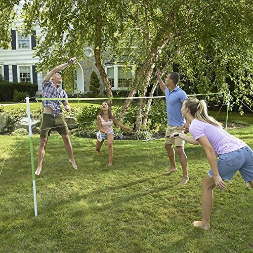 Franklin Sports Badminton Set - Portable Badminton Set - Adult and Kids Badminton Net - Perfect Backyard/Lawn Game - Includes 4 Badminton Racquets - Intermediate 2