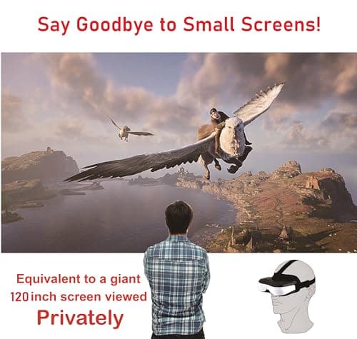 VISIONhmd Bigeyes H3 Personal Mobile Movie Cinema,HDMI Input,Built in Battery,Connect to Various Multimedia Signal Source Devices. Video Display Glasses, Headset, Goggles,Monitor,HMD 3