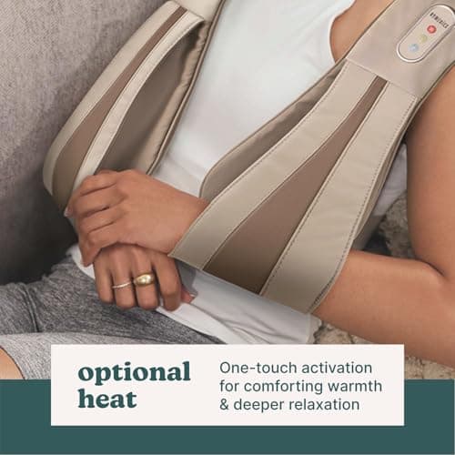 HoMedics Shiatsu Deluxe Neck & Shoulder Massager with Heat | Shiatsu Massager, 3 Speeds, Changes Direction | Muscle Kneading for Neck, Shoulders, Back, & Legs, Portable, Convenient Straps | Thera-P 4